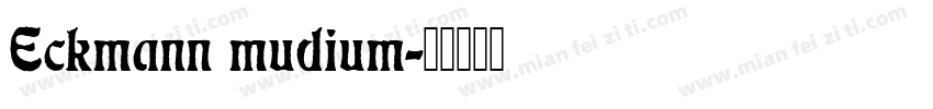 Eckmann mudium字体转换